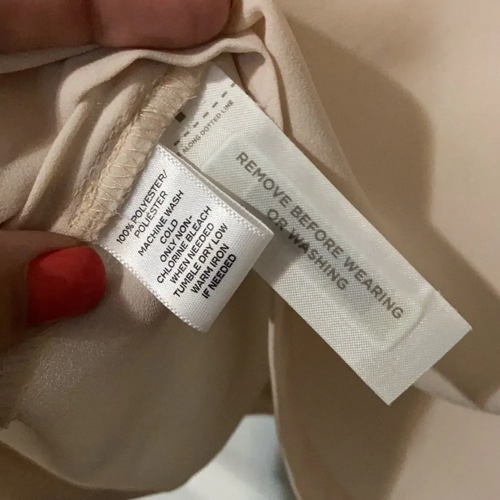 LOFT Tan Sheer Tank with Black Lining - Picture 3 of 5